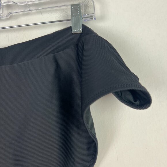 NWT J. Crew Ribbed Cross-Front Cheeky Bikini Bottom Black Plus Size 3X NEW - Picture 9 of 10